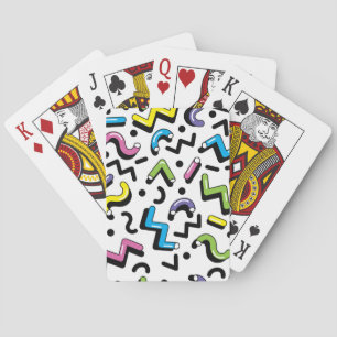 Geometric Play: Doodle Shapes Pattern Playing Cards