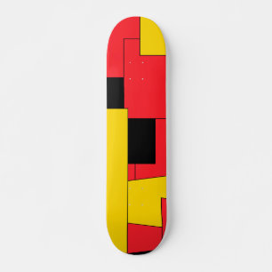 Geometric Pleasure in Bright Colours Skateboard