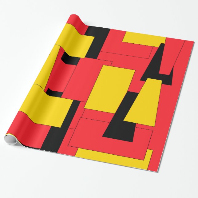 Geometric Pleasure Wrapping Paper (Unrolled)