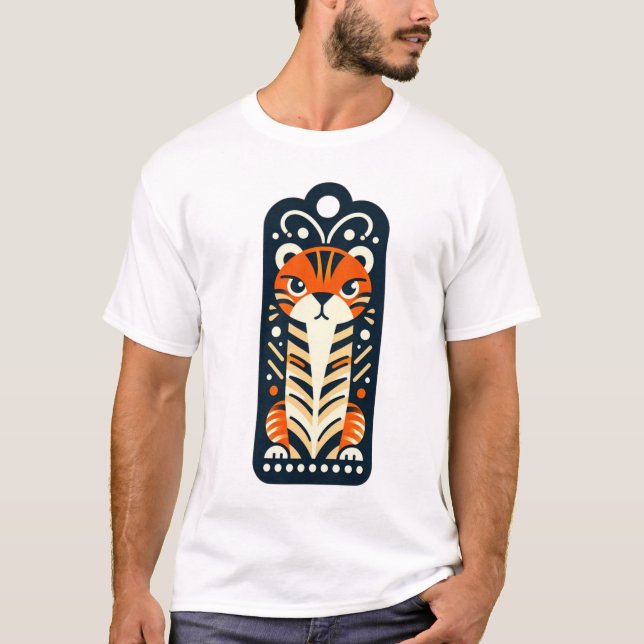 Geometric Pop Art Blocks – Bold Modern Expression T-Shirt (Front)