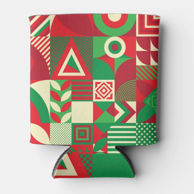 Geometric Pop: Colourful Abstract Tiles. Can Cooler (Front)