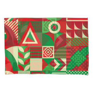Geometric Pop: Colourful Abstract Tiles. Pillowcase