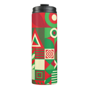 Geometric Pop: Colourful Abstract Tiles. Thermal Tumbler