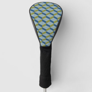 Geometric Portuguese tiles pattern in soft colours Golf Head Cover