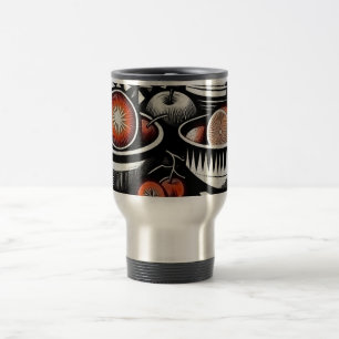Geometric Pottery Travel Mug