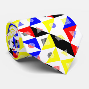 Geometric Primary Bauhaus Tie