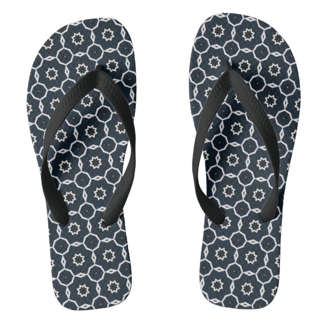 Geometric printed jandals (Footbed)