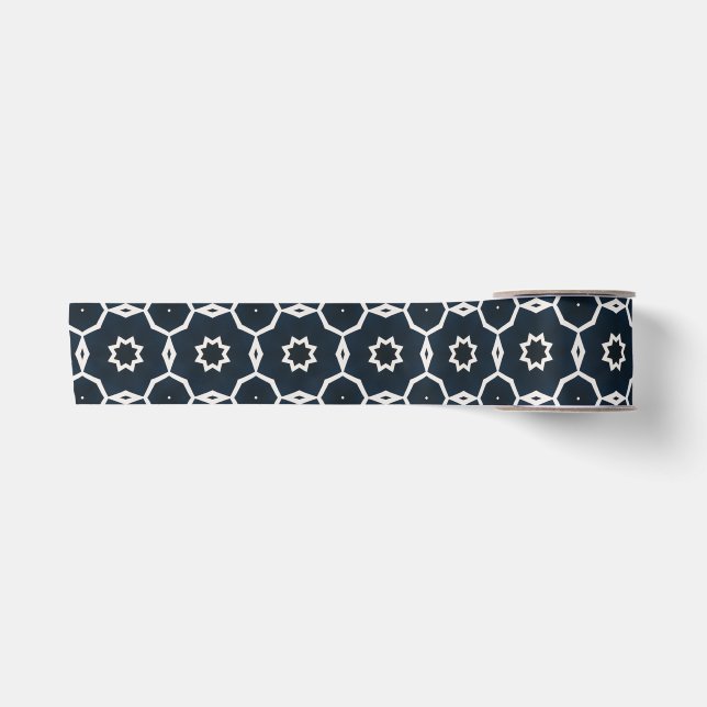 Geometric printed satin ribbon (Front)