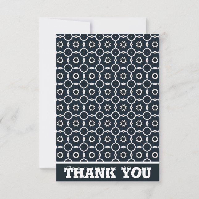Geometric printed thank you card (Front)