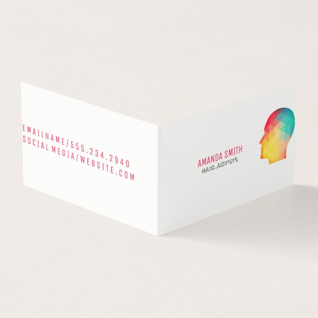 Geometric Profile Business Card (Outside)