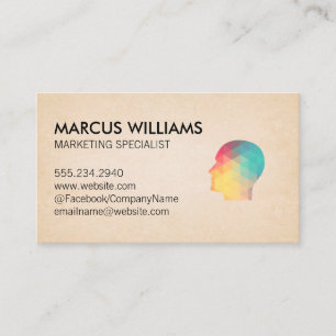 Geometric Profile Business Card