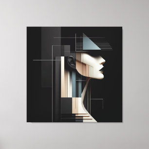 Geometric Profile/ Geometrisches Profil Canvas Print