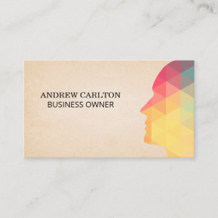 Geometric Profile Paper Texture Background Business Card