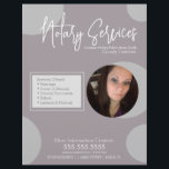 Geometric Public Notary Service Photo Script Flyer<br><div class="desc">Modern Flyers for Notary Public Services with Geometrical Shapes</div>