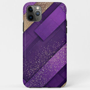 Geometric Purple and Gold Glitter Abstract Case-Mate iPhone Case
