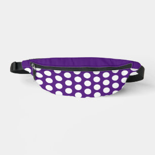 Geometric Purple White Polka Dots Solid Purple Bum Bags
