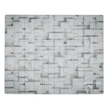 Geometric Puzzle Wedding Guest Book