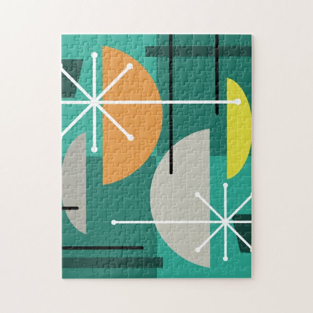 Geometric Quadrants Abstract Art Jigsaw Puzzle (Vertical)