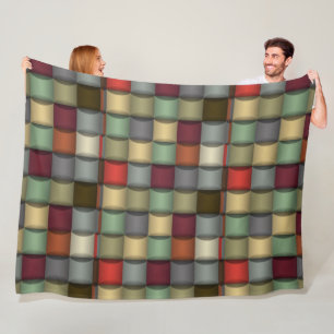 Geometric Quilt Plush Blanket