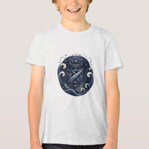 Geometric Racing Kids T-Shirt Speed Style Youth Tri-Blend Shirt