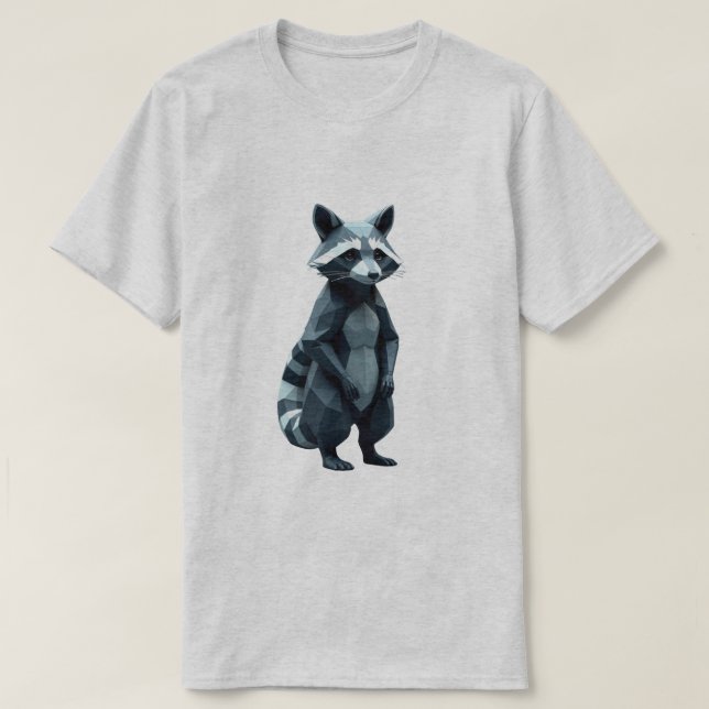 Geometric Racoon T-Shirt (Design Front)