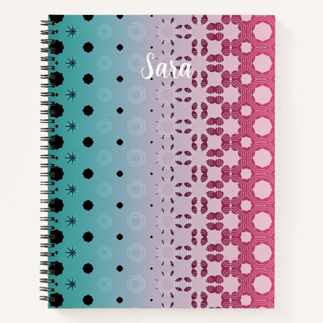 Geometric Radiance: Tech Mandala Patterns Notebook (Front)