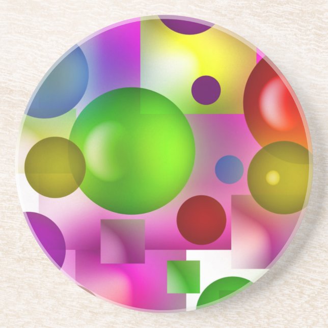 Geometric Rainbow Coaster (Front)