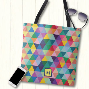 Geometric Rainbow Colours Tote Bag