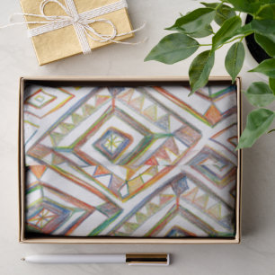 Geometric Rainbows Diamonds Pattern Gift Tissue Paper