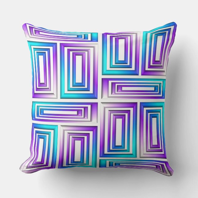 geometric rectangles pillow (Front)