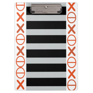 Geometric Red Code Black Stripes on any Colour Clipboard
