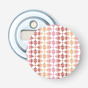 Geometric red ikat stripes pattern bottle opener
