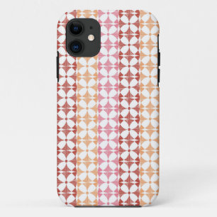 Geometric red ikat stripes pattern Case-Mate iPhone case