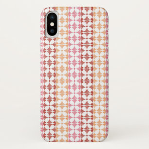 Geometric red ikat stripes pattern Case-Mate iPhone case