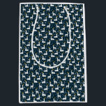Geometric Reindeer and Stars Winter Design Medium Gift Bag<br><div class="desc">Minimalist geometric deer motif with stars on a dark background. Perfect for a winter or festive theme.</div>
