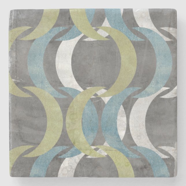 Geometric Repeat I Stone Coaster (Front)