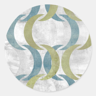 Geometric Repeat III Classic Round Sticker