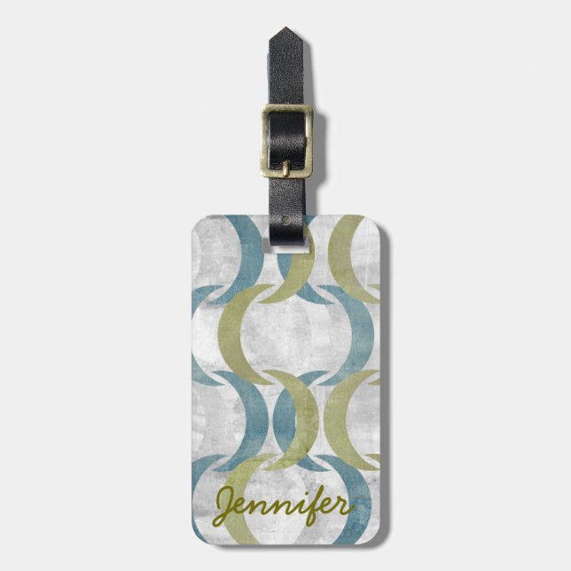 Geometric Repeat III Luggage Tag (Front Vertical)