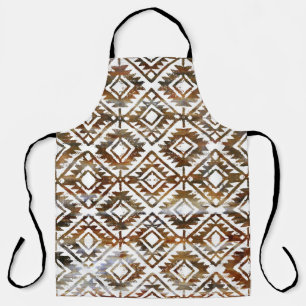 Geometric repeat, textured background apron