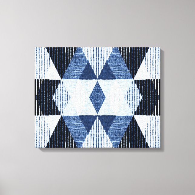 Geometric Repeat: Textured Background. Canvas Print (Front)