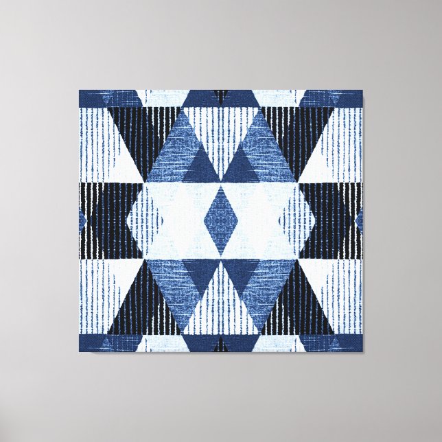 Geometric Repeat: Textured Background. Canvas Print (Front)