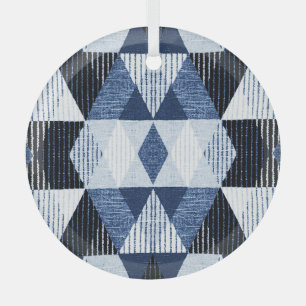 Geometric Repeat: Textured Background. Glass Tree Decoration