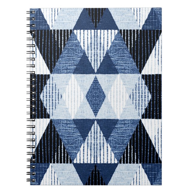 Geometric Repeat: Textured Background. Notebook (Front)