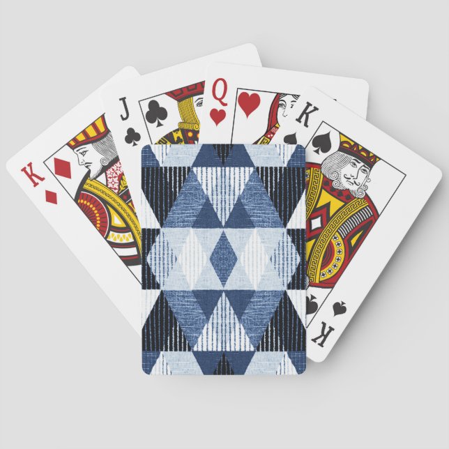 Geometric Repeat: Textured Background. Playing Cards (Back)