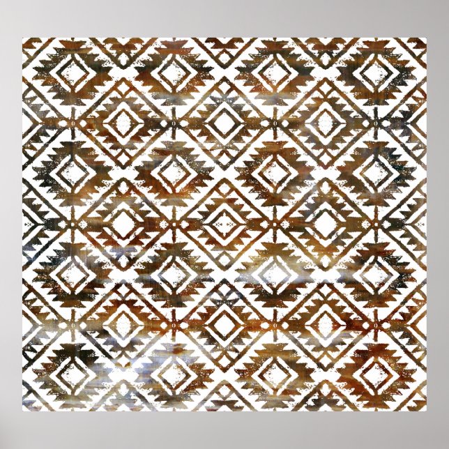 Geometric repeat, textured background poster (Front)
