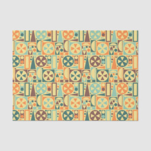 Geometric Retro 1950s Midcentury Modern Colourful Tissue Paper