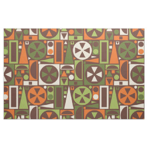 Geometric Retro 50s Mid-Century Modern Abstract Fabric
