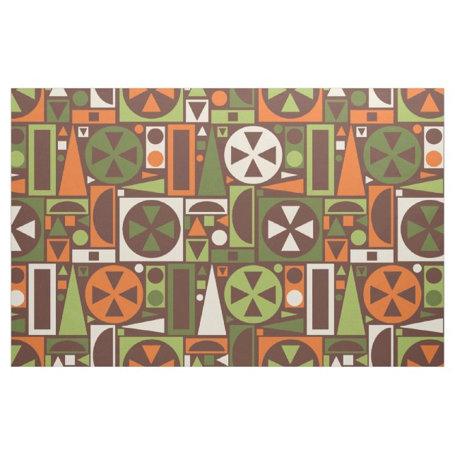 Geometric Retro 50s Mid-Century Modern Abstract Fabric (Fat Quarter)