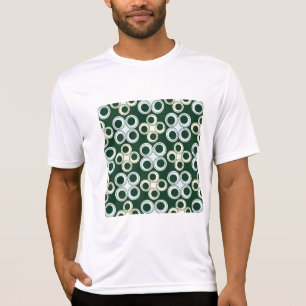 Geometric Retro Circles Pattern T-Shirt