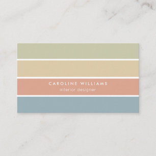 Geometric retro color design modern minimalist business card